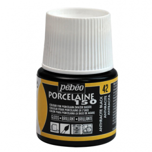 Farba do porcelany/szkła/ceramiki Pebeo Porcelaine150, 42 Anthracite Blac